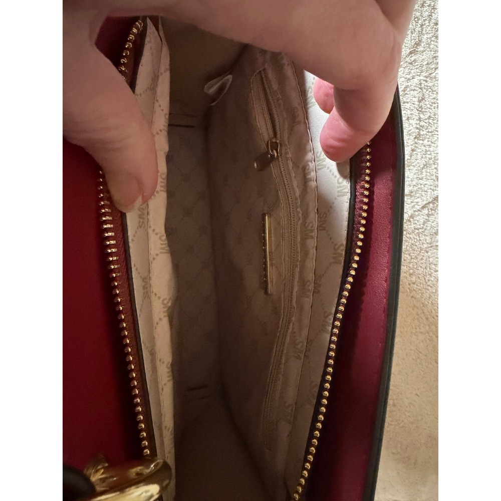 Steve Madden Burgundy Satchel Crossbody Bag with Webbed Strap & Coin Purse NWOT - Picture 5 of 13